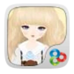 lovely girl golauncher ex theme android application logo